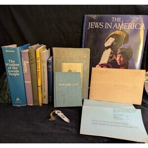 Vintage Jewish Book Lot 1930s–1980s Tishrei Shaloh Signed Religious Books